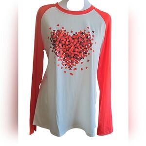 Heart Print Long Sleeve Shirt